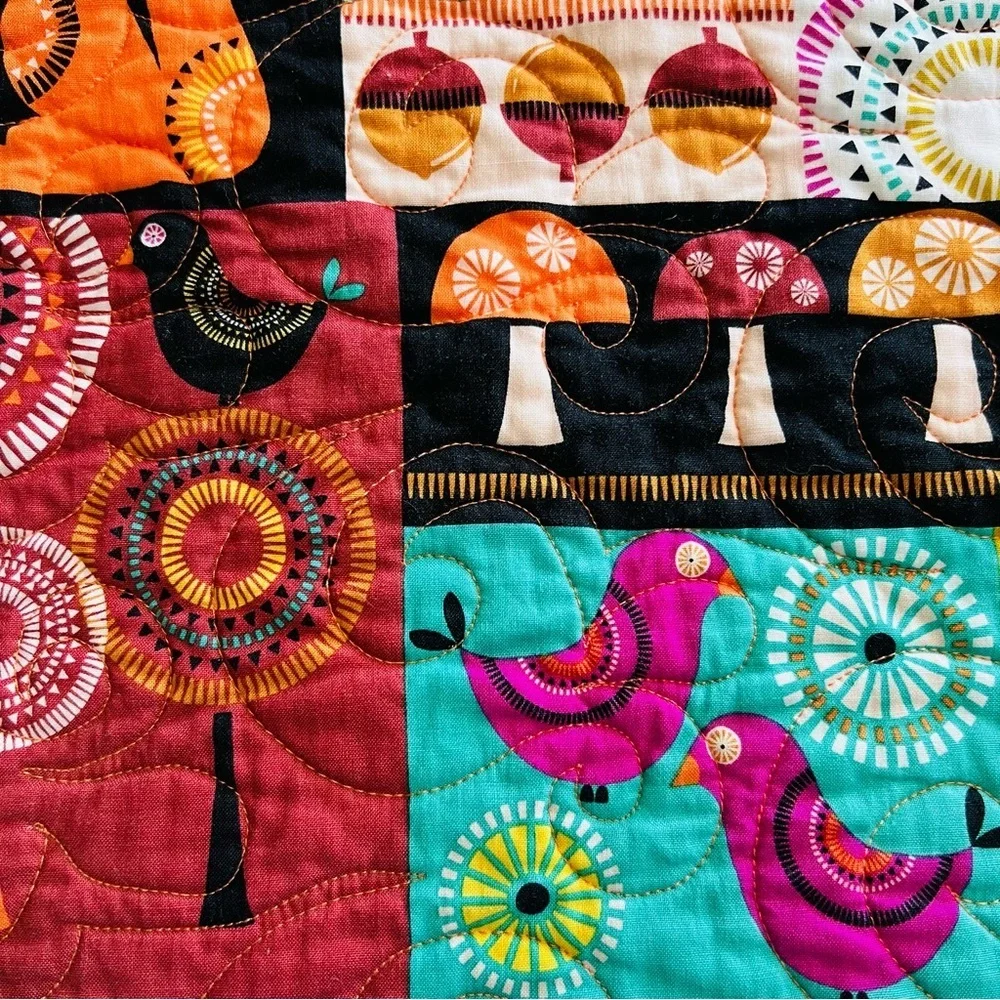 New Vibrant Modern Patchwork Quilt – 51” x 51” 🌟